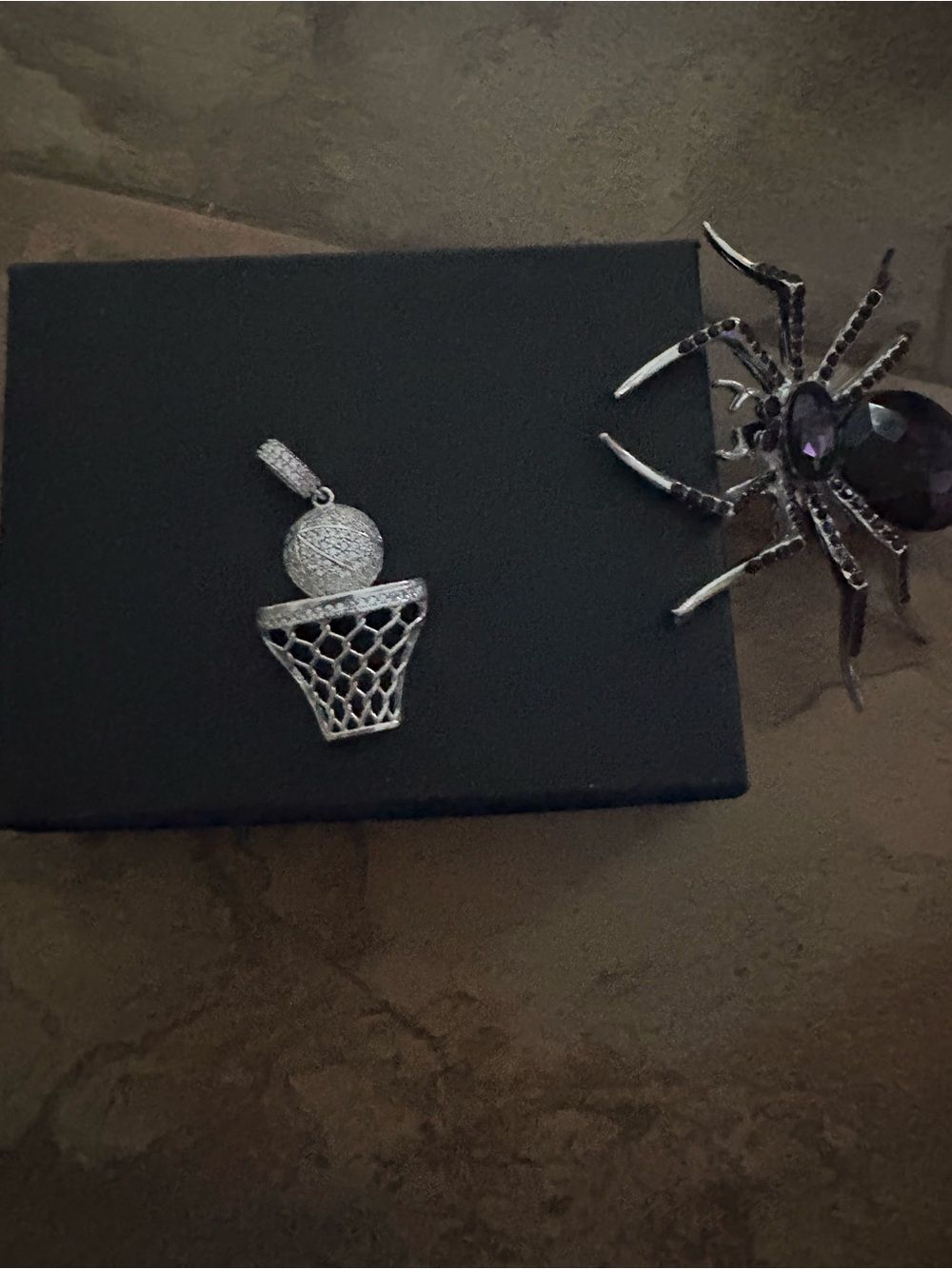 Sterling Silver Basketball Hoop Pendant Necklace Charm